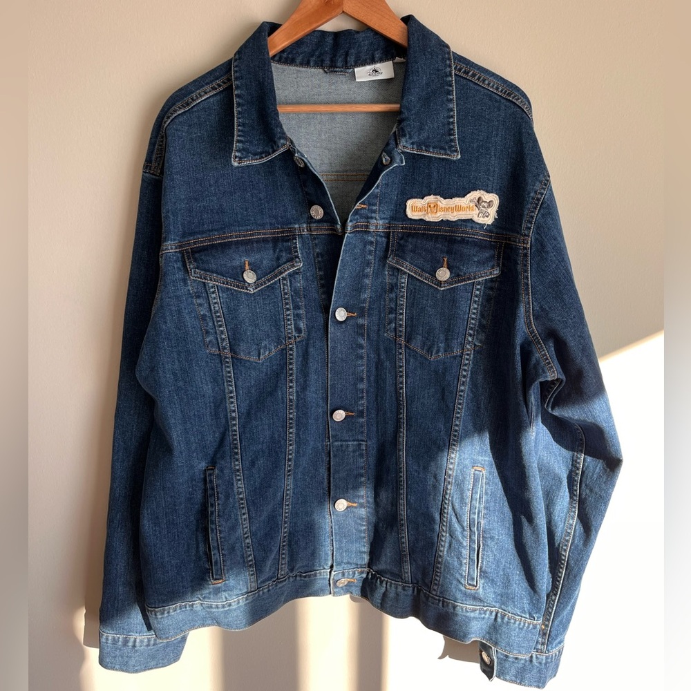 Disney Parks Walt Disney World Denim Jean Jacket Mickey Mouse Unisex Size XL